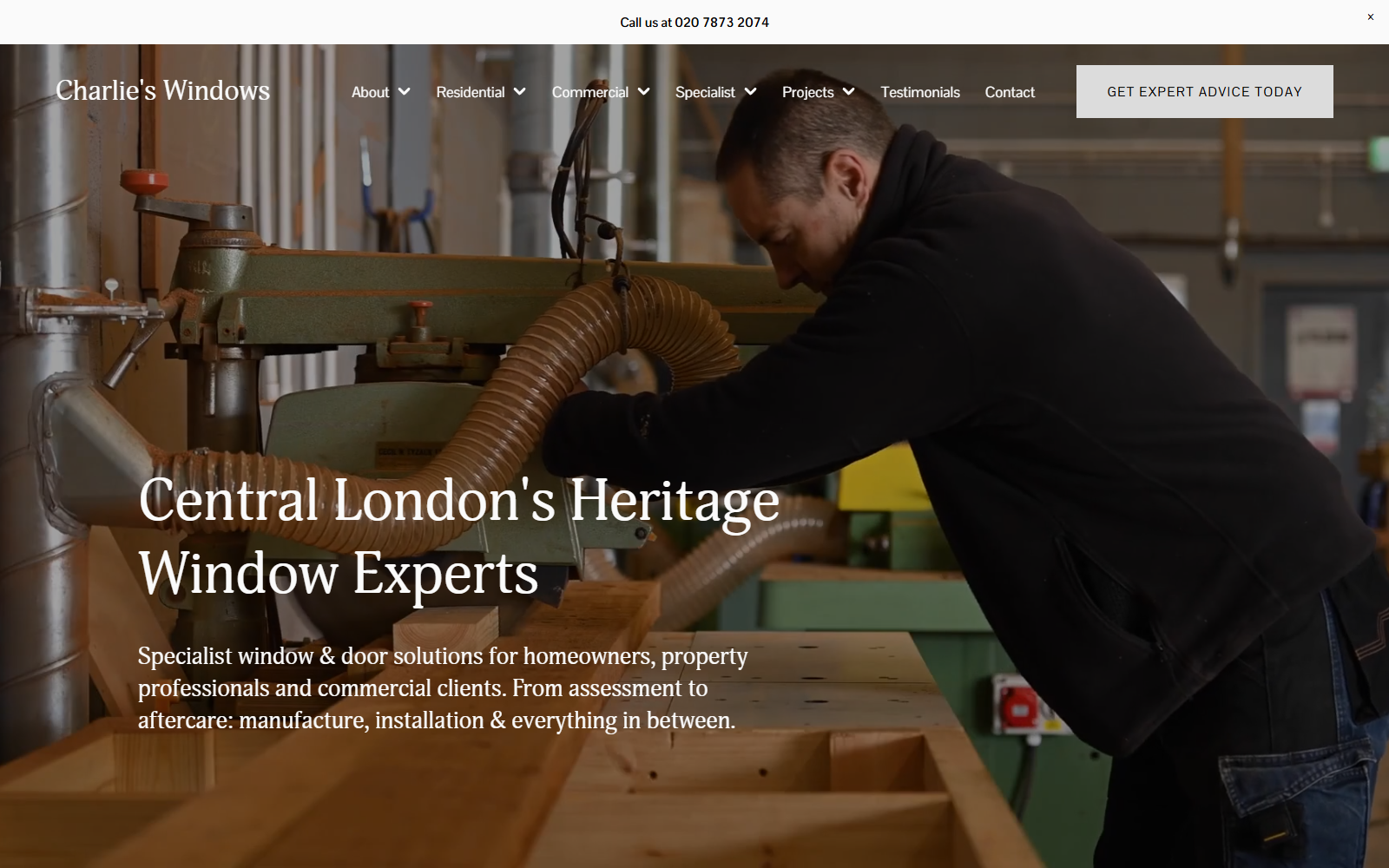 Charlie's Windows — website by PoshLayer